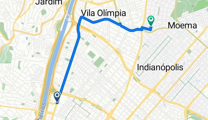 Route to Barbearia Nova