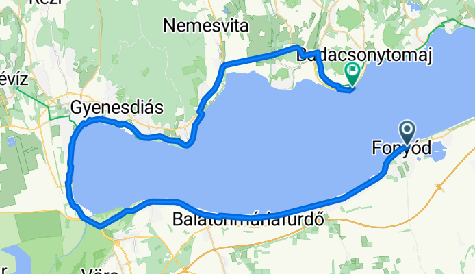 József utca, Fonyód to 71-es főút, Badacsonytomaj