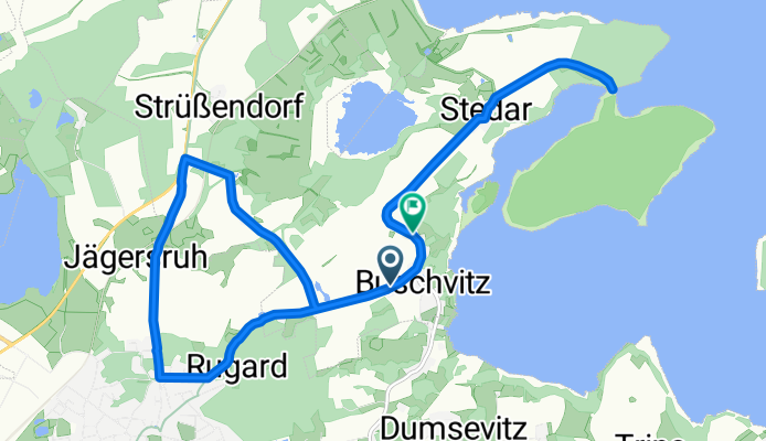 Rugardstraße, Buschvitz nach Am Bodden, Buschvitz