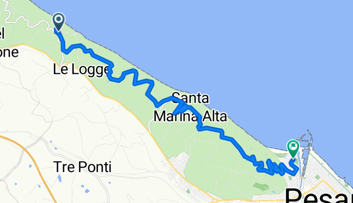 Piazza Dante Alighieri, Pesaro nach Viale Londra, Pesaro