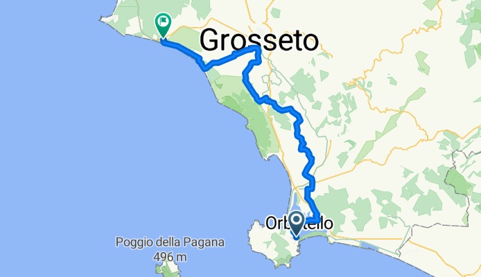 Route nach Castiglione della Pescaia