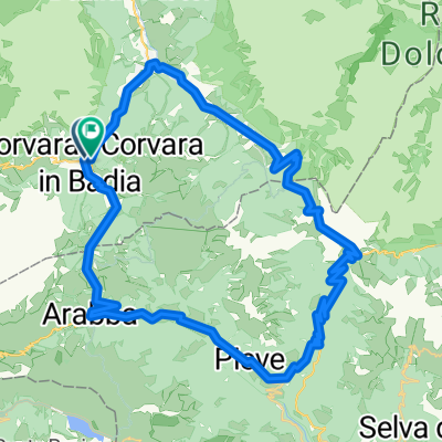 Corvara - Arabba - Pieve - Passo Falzarego - Stern La Villa - Corvara