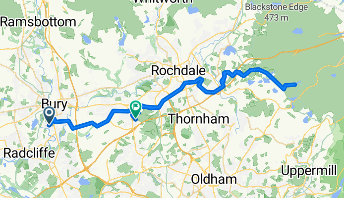 Whitefield Road, Bury to Lane End, Heywood