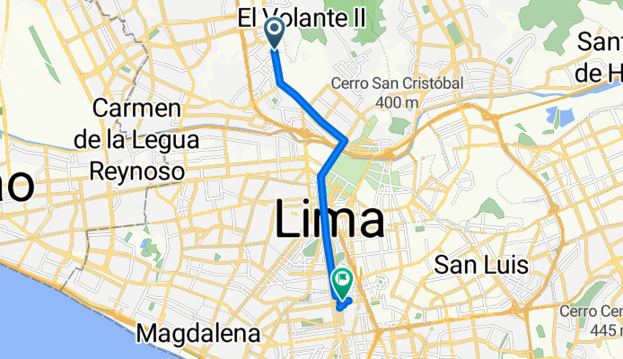 De Avenida Túpac Amaru Cdra. a Avenida Ignacio Merino