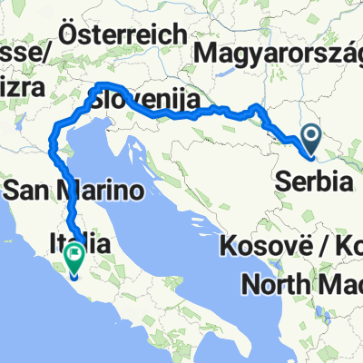 Nikola Pasic Square, Belgrad nach Via Celio Vibenna, Rom