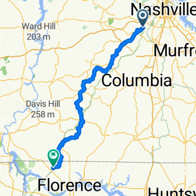 Natchez Trace Pkwy, Nashville to CR-8, Florence