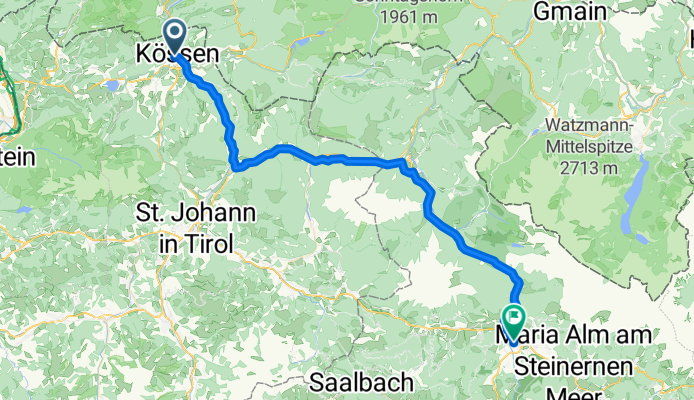 Kössen - Saalfelden am Steinernen Meer