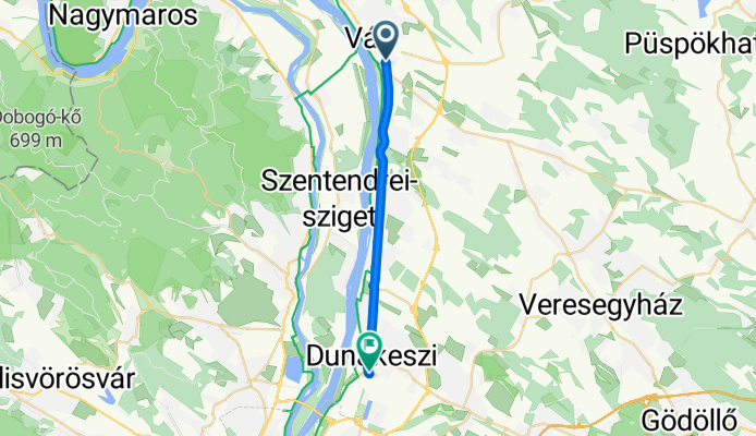 Zöldfa utca, Vác - Tőzegtavi utca, Dunakeszi