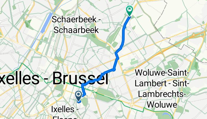 Wiertzstraat, Elsene/Ixelles naar Leopold III-laan, Evere