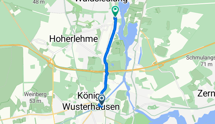 Bahnhofsvorplatz, Königs Wusterhausen nach Friedrich-Engels-Straße, Wildau