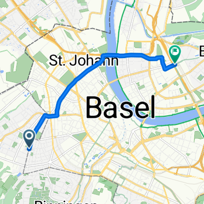 Steinbühlweg, Allschwil nach Maulbeerstrasse, Basel