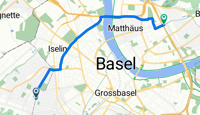 Steinbühlweg, Allschwil nach Maulbeerstrasse, Basel
