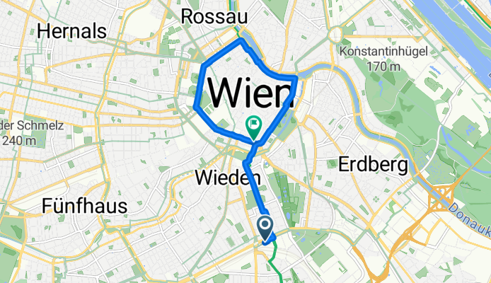 Vom Hauptbahnhof über die Argentinierstraße in die Innenstadt