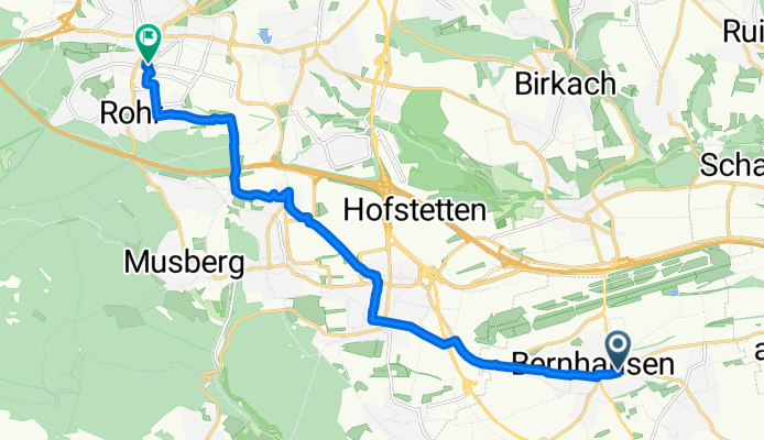 Gartenstraße, Filderstadt nach Vollmoellerstraße, Stuttgart