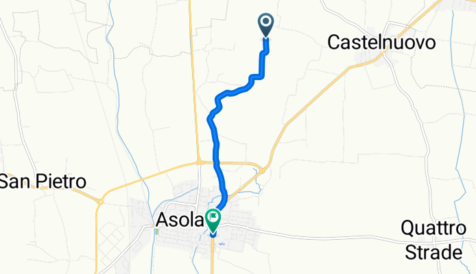 Da Strada Saccole Pignole a Via Parma