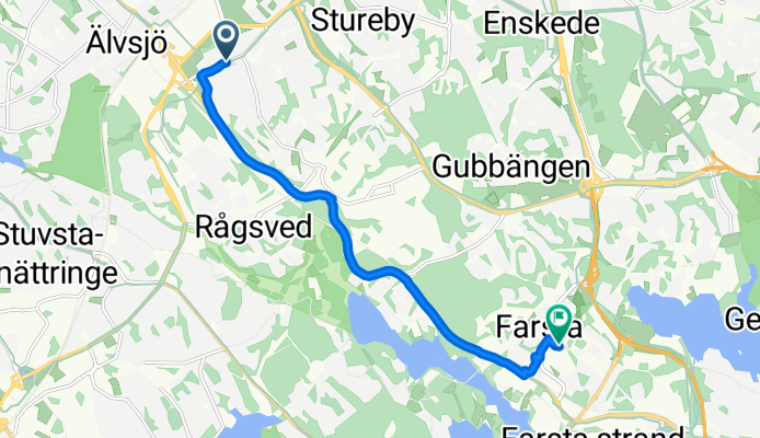 Listavägen, Älvsjö to Munkforsplan, Farsta