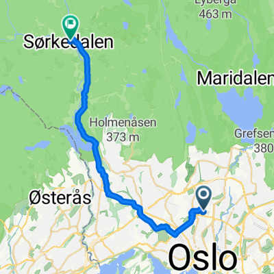 St. Hanshaugen, Oslo to Sørkedalsveien, Oslo