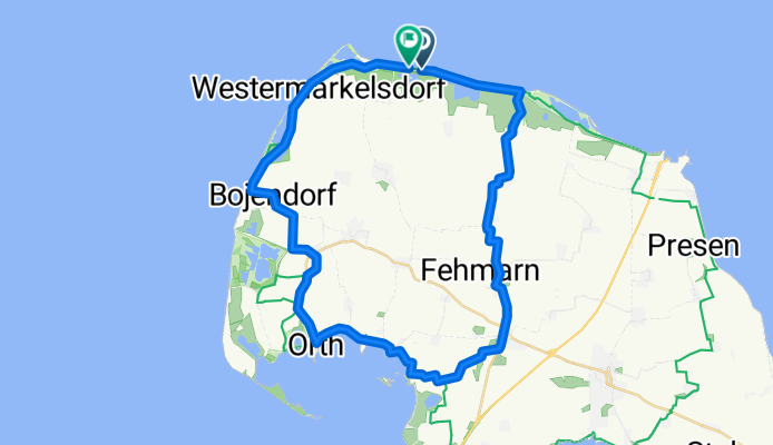 Route nach Fehmarn