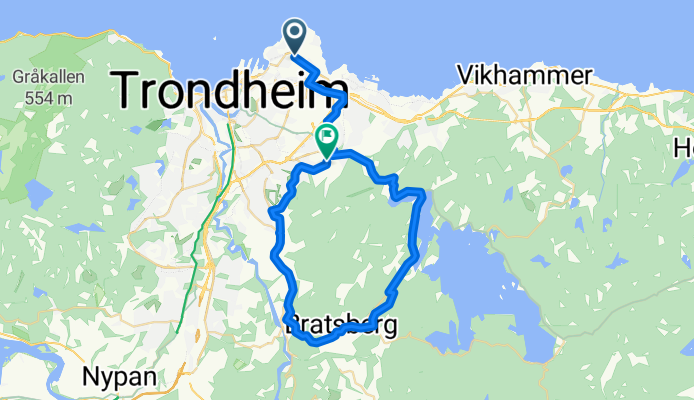 Route in Trondheim