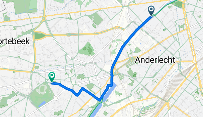 Rue de Manchester, Sint-Jans-Molenbeek nach Avenue d'Itterbeek, Anderlecht