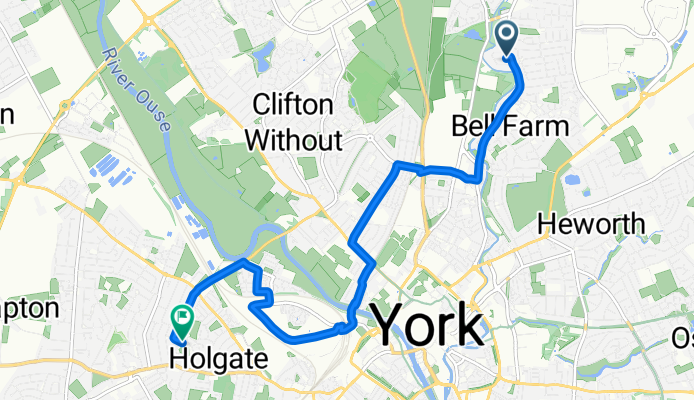 Meadowfields Drive, York to Burnsall Drive, York