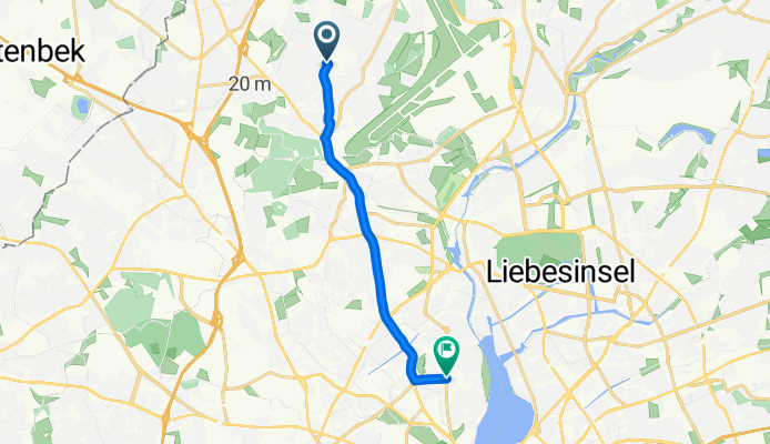 Sethweg, Hamburg to Turmweg, Hamburg