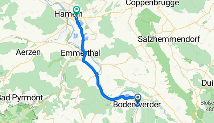 Weserstraße, Bodenwerder nach Hastenbecker Weg, Hameln
