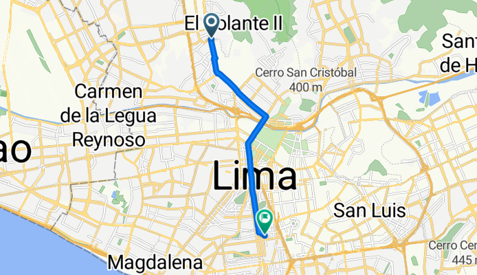 De Avenida Los Ficus a Avenida Ignacio Merino