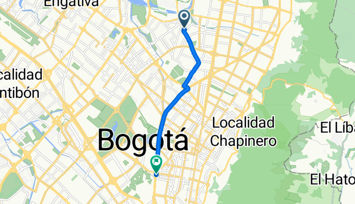 Calle 114a # 56-48 to Avenida Carrera # 49A-76