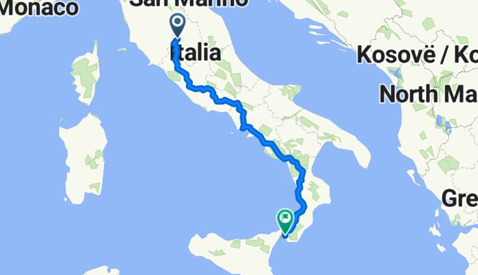 Via Pietro Vannucci, Panicale nach Via Aschenez, Reggio di Calabria