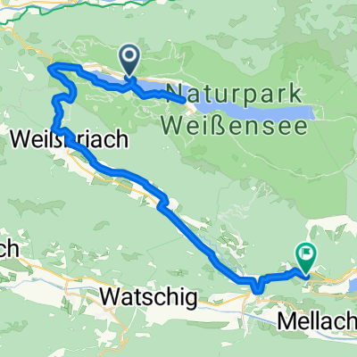 Techendorf, Weißensee nach Untervellach, Hermagor-Pressegger See