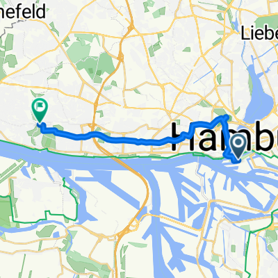 Am Sandtorkai, Hamburg nach Jürgensallee, Hamburg