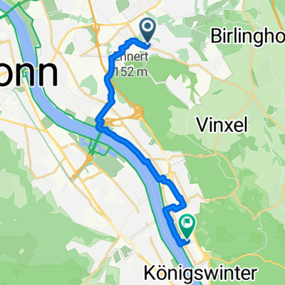 In den Bieshecken, Bonn nach An der Fischbank, Königswinter