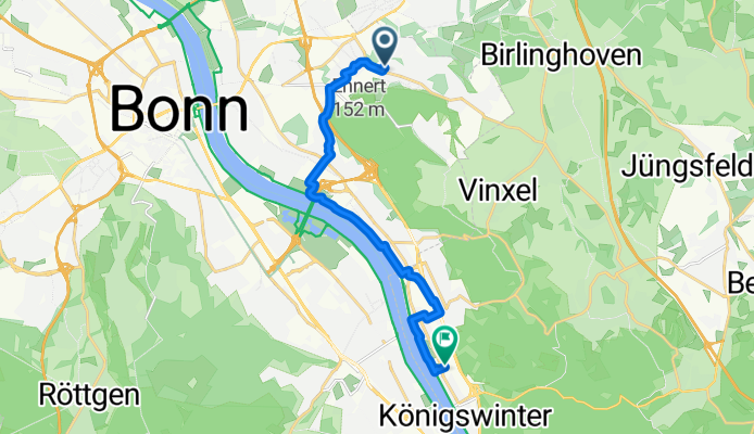 In den Bieshecken, Bonn nach An der Fischbank, Königswinter