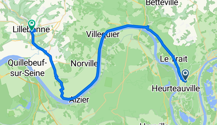 Rue Pasteur, Yainville to Rue de la République, Lillebonne