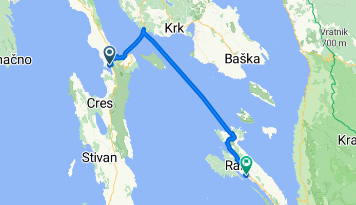 Creskog statuta, Cres to Sjeverna obala, Rab