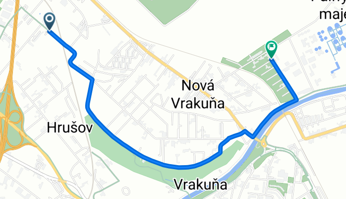 Strojnícka, Bratislava II nach Majerská, Bratislava II