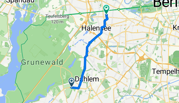 52.452, 13.260 nach 52.510, 13.306