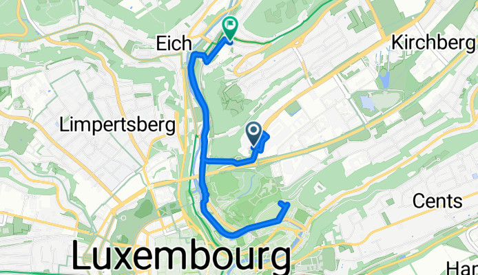 Avenue John F Kennedy, Luxembourg to Fond Saint Martin, Luxembourg