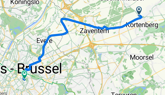 Mechelsesteenweg, Kortenberg naar Wiertzstraat, Brussel