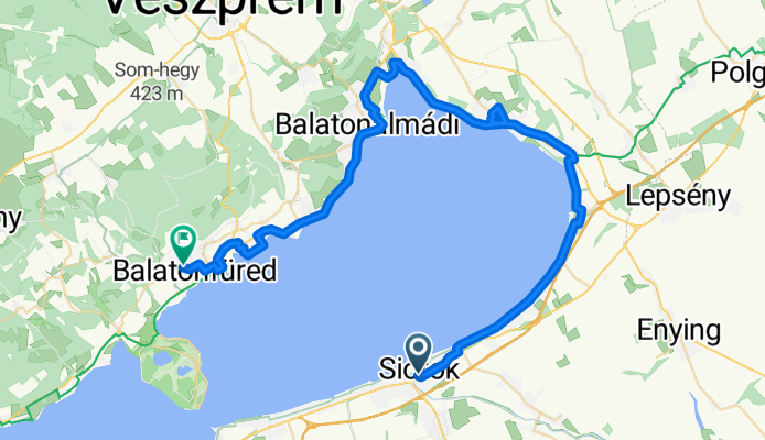 Fő utca, Siófok nach Zrínyi Miklós utca, Balatonfüred