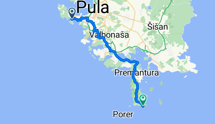 Ulica Stoja, Pula nach Premantura