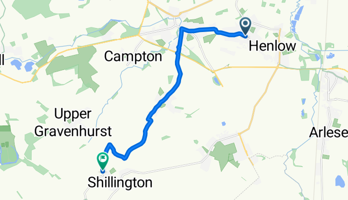 Hitchin Lane, Shefford to Greenfields, Hitchin