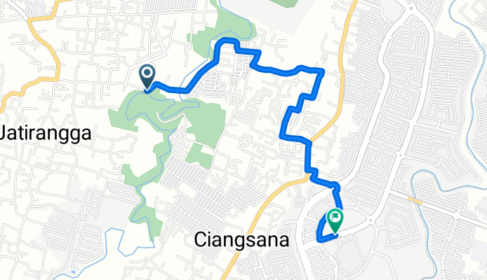 JWVV+4F3 to Jalan Boulevard Kota Wisata
