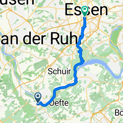 Essen Kettwig - Villa Hügel - Essen Hbf