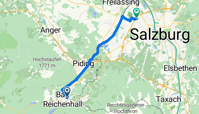 Baderstraße, Bad Reichenhall nach Europastraße, Salzburg