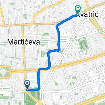 Ulica kneza Višeslava, Zagreb to Trg Eugena Kvaternika, Zagreb