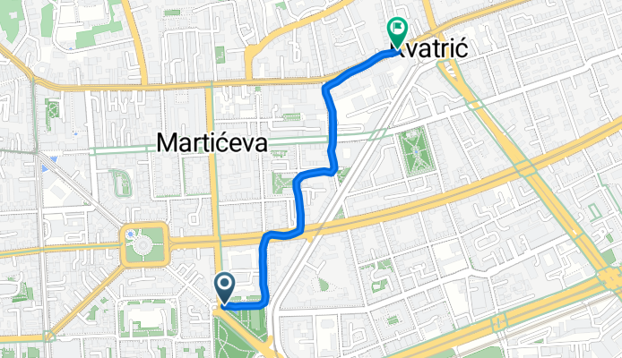 Ulica kneza Višeslava, Zagreb to Trg Eugena Kvaternika, Zagreb