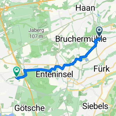 Elbinger Straße, Solingen nach Klophaus, Hilden