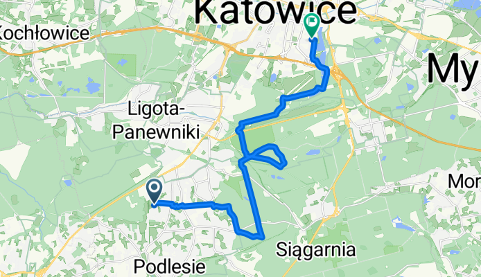 Orla, Katowice do I Paderewskiego, Katowice